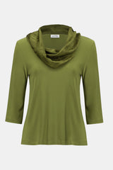 Joseph Ribkoff Satin Burnout Fitted Top