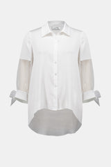 Joseph Ribkoff Satin & Organza Blouse