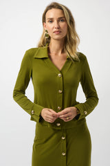 Joseph Ribkoff Moss Crepe Fitted Top