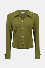 Joseph Ribkoff Moss Crepe Fitted Top