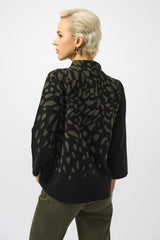 Joseph Ribkoff Jacquard Animal Print Sweater