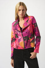 Joseph Ribkoff Foiled Faux Suede Jacket