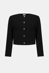 Joseph Ribkoff Crew Neck Button-Front Jacket