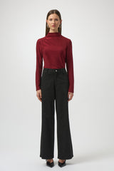 Joseph Ribkoff Glamorous Ruched High Neck Top