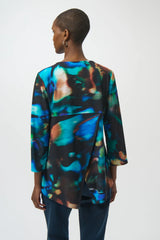 Joseph Ribkoff Abstract Print Fit and Flare Tunic