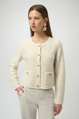 Joseph Ribkoff Knit Cardigan with Gold Buttons