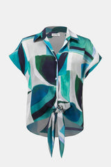 Joseph Ribkoff Geometric Print Boxy Top