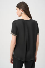 Joseph Ribkoff Satin Top With Rhinestones Top