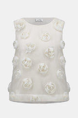 Joseph Ribkoff Top With 3D Floral Embroidery