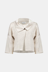 Joseph Ribkoff Pleated Satin Boxy Jacket