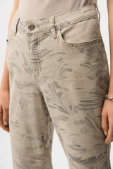 Joseph Ribkoff Metallic Abstract Print Jean
