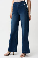 Joseph Ribkoff Wide Leg Pull-On Jeans