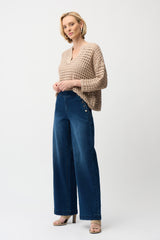 Joseph Ribkoff Wide Leg Pull-On Jeans