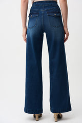 Joseph Ribkoff Wide Leg Pull-On Jeans