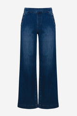 Joseph Ribkoff Wide Leg Pull-On Jeans