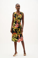 Joseph Ribkoff Silky Tropical Print Wrap Dress