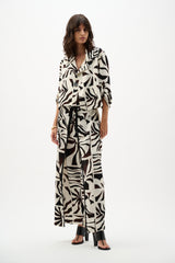 Joseph Ribkoff Woven Gauze Tropical Print Blazer
