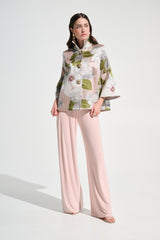 Joseph Ribkoff Floral Jacquard Bell Sleeve Jacket