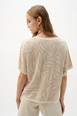 Joseph Ribkoff Jacquard Knit Print Sweater