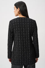 Joseph Ribkoff Textured Jacquard Collarless Jacket