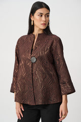 Joseph Ribkoff Jacquard Animal Trapeze Jacket