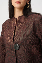 Joseph Ribkoff Jacquard Animal Trapeze Jacket