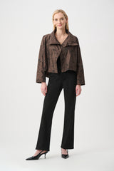 Joseph Ribkoff Jacquard Memory Asymmetrical Jacket