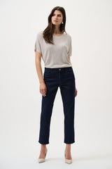 Joseph Ribkoff Metallic Knitted Rhinestone Top