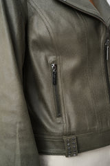 Joseph Ribkoff Foiled Faux Suede Fitted Jacket