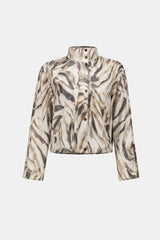 Joseph Ribkoff Foiled Faux Suede Jacket