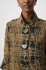 Joseph Ribkoff Abstract Print Trapeze Jacket