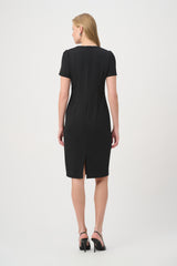 Joseph Ribkoff Embellished Bow Neckline Dress