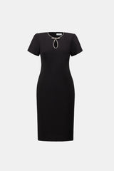 Joseph Ribkoff Embellished Bow Neckline Dress
