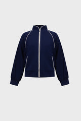 Joseph Ribkoff Piped Funnel Neck Track Jacket