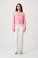 Joseph Ribkoff Faux Suede Cropped Jacket