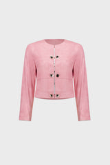 Joseph Ribkoff Faux Suede Cropped Jacket