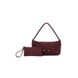 Nolita 2 Piece Eastwest Woven Suedette Handbag