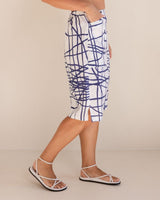 See Saw 100% Linen Straight Pocket Skirt