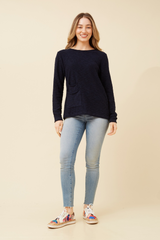 Caroline Morgan Pocket Knit Pullover