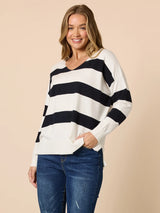 Threadz Crew Stripe Knit