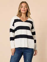 Threadz Crew Stripe Knit
