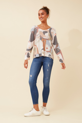 Bottega Abstract Print Knit Jumper