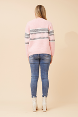 Caroline Morgan Jacquard Pattern Knit Jumper