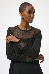 Joseph Ribkoff Chic Embroidered Top