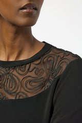 Joseph Ribkoff Chic Embroidered Top