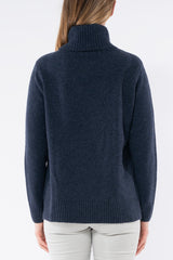 Jump Cowl Neck Cable Pullover