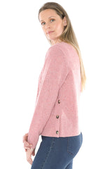 Jump Fleck Side Button Pullover