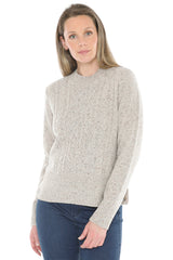 Jump Fleck Side Button Pullover