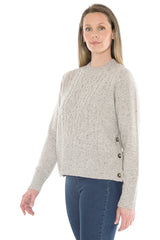Jump Fleck Side Button Pullover
