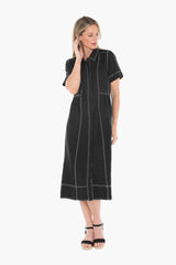 Jump Contrast Stitch Dress